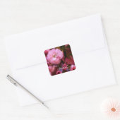 Happy Mothers Day Spring Pink Cherry Blossom Vierkante Sticker (Envelop)