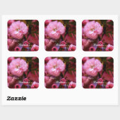Happy Mothers Day Spring Pink Cherry Blossom Vierkante Sticker (Vel)