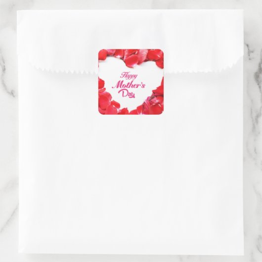 Happy Mothers Day Square Stickers (Tas)