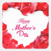 Happy Mothers Day Square Stickers (Voorkant)