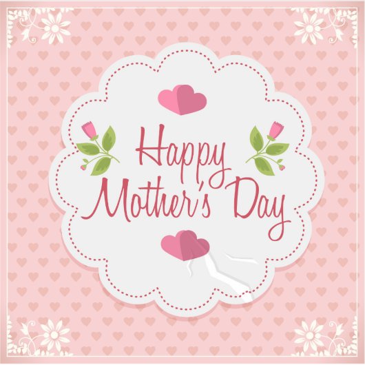Happy Mother's Day Sticker (Voorkant)