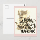 Happy Mothers Day Tea Loving Mom Funny Pun Briefkaart (Voorkant / Achterkant)