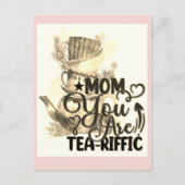 Happy Mothers Day Tea Loving Mom Funny Pun Briefkaart (Voorkant)
