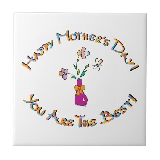 Happy Mothers Day Tegeltje (Voorkant)