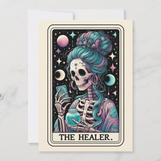 Happy Mother's Day The Healer Tarot Skeleton Kaart (Voorkant)