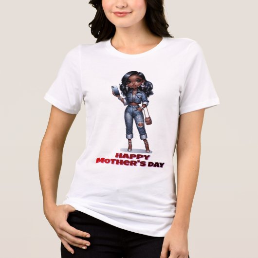 Happy Mothers Day Tri-Blend Shirt (Voorkant)