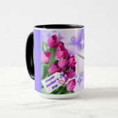 Happy Mother's Day Tulip Mug Mok (Voorkant links)