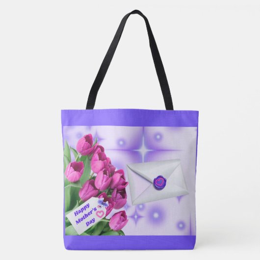 Happy Mother's Day Tulip Tote Bag (Voorkant)