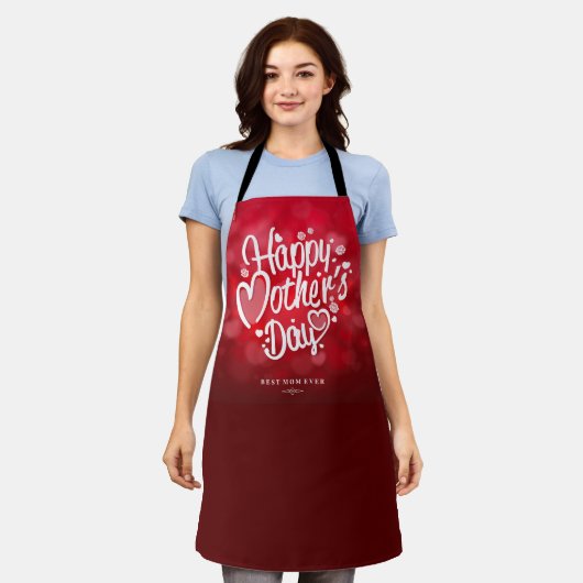 Happy Mother's Day Typography-23534 Schort (Gedragen)