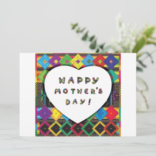 Happy Mothers Day Uitnodigingen (Staand voorkant)