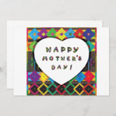 Happy Mothers Day Uitnodigingen (Voorkant / Achterkant)