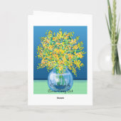 Happy Mothers Day vase of bloemen Kaart (Achterkant)