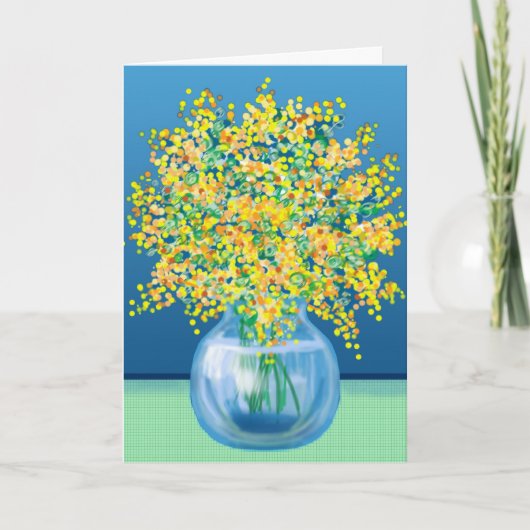 Happy Mothers Day vase of bloemen Kaart (Voorkant)