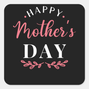 Happy Mothers Day Vierkante Sticker