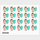 Happy Mother's Day Vierkante Sticker (Vel)