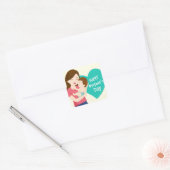 Happy Mother's Day Vierkante Sticker (Envelop)