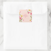 Happy Mothers Day Vierkante Sticker (Tas)