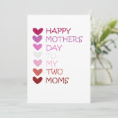 Happy Mothers Day voor mijn twee-Wenskaart Kaart (Staand voorkant)