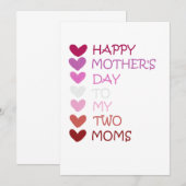 Happy Mothers Day voor mijn twee-Wenskaart Kaart (Voorkant / Achterkant)