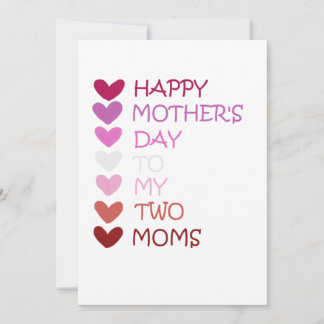 Happy Mothers Day voor mijn twee-Wenskaart Kaart