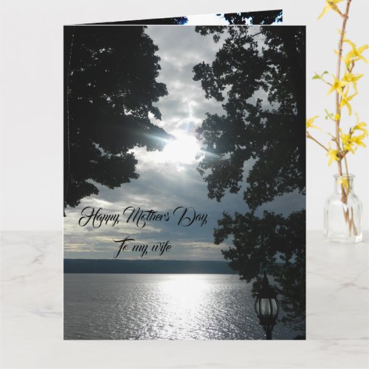 HAPPY MOTHERS DAY VROUW kaart (Gele Bloem)