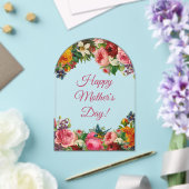 Happy Mothers Day waterverf  Bloemboog Acryl Uitnodigingen (Insitu (Huwelijk))