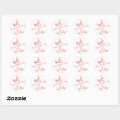 Happy Mothers Day |  Waterverf Butterflies Ronde Sticker (Vel)