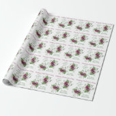 Happy Mothers Day Waterverf Flowers Gepersonalisee Cadeaupapier (Uitgerold)
