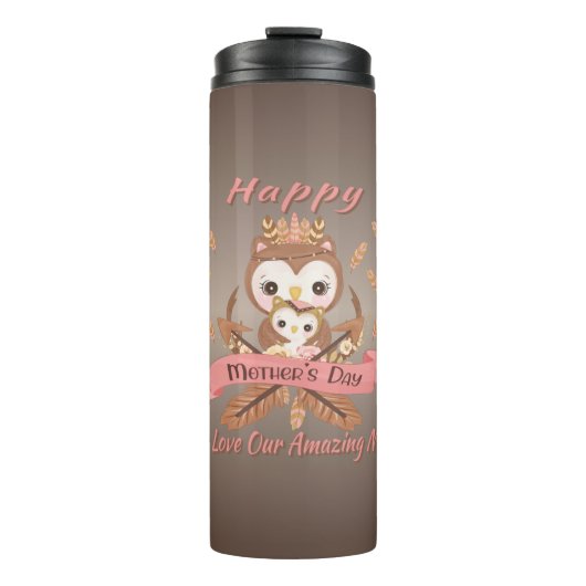 Happy Mothers Day We houden van onze geweldige mam Thermosbeker (Voorkant)