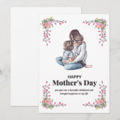 Happy Mothers Day Wenskaart Feestdagenkaart (Voorkant / Achterkant)