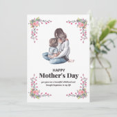 Happy Mothers Day Wenskaart Feestdagenkaart (Staand voorkant)