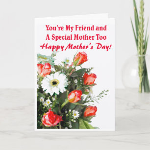 Happy Mothers Day: Wenskaart voor moeder en vriend Kaart
