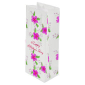 Happy Mothers Day Wijn Gift-bag Cadeautas (Voorkant Gekanteld)