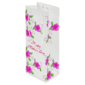 Happy Mothers Day  Wijn Gift-bag Wijn Cadeautas (Achterkant Gekanteld)