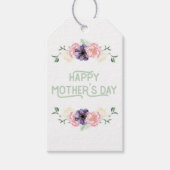 Happy Mothers Day Wild Roos Floral | Wit Cadeaulabel (Voorkant)