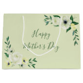 Happy Mothers Day Wilde Rozen & Elegant Script Groot Cadeauzakje (Voorkant)