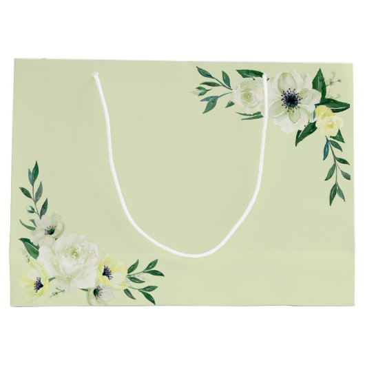 Happy Mothers Day Wilde Rozen & Elegant Script Groot Cadeauzakje (Achterkant)