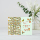 Happy Mothers Day William Morris Print Briefkaart (Staand voorkant)