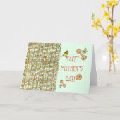 Happy Mothers Day William Morris Print Kaart (Gele Bloem)