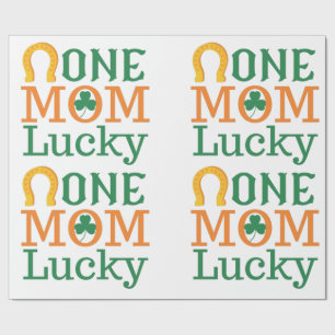 Happy Mothers Day with Love and Flowers Colorful Cadeaupapier