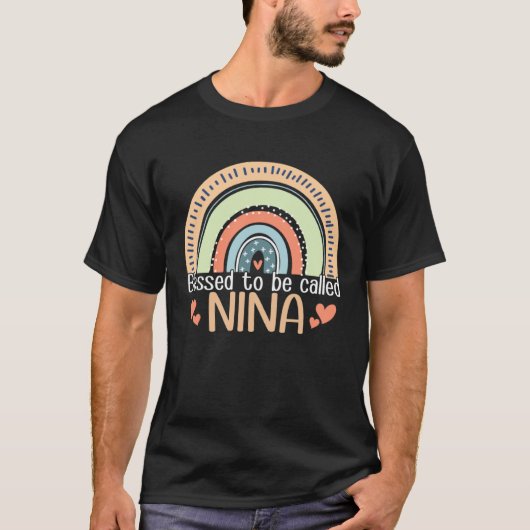 Happy Mothers Day Women Blessed To Be Called Nina T-shirt (Voorkant)