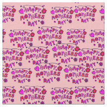 Happy Mothers Day Words Childlike Pink Flower