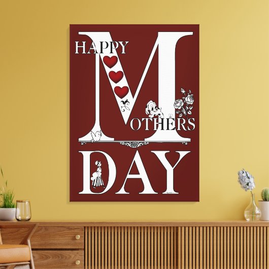 Happy Mothers Day Wrapped Canvas (Insitu (Woonkamer))