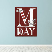 Happy Mothers Day Wrapped Canvas Afdruk (Insitu (Houten vloer))