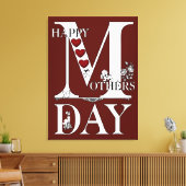 Happy Mothers Day Wrapped Canvas Afdruk (Insitu (Woonkamer))