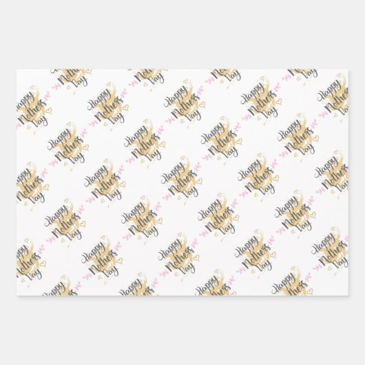 Happy Mothers Day Wrapping Paper Sheets (Voorkant)