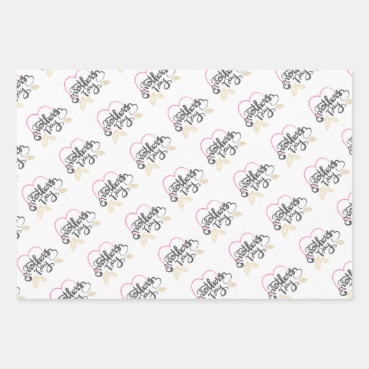 Happy Mothers Day Wrapping Paper Sheets (Voorkant 3)