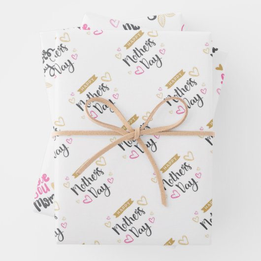 Happy Mothers Day Wrapping Paper Sheets (In situ)