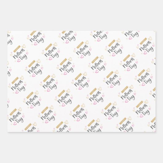 Happy Mothers Day Wrapping Paper Sheets (Voorkant)