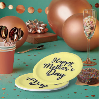 Happy Mothers Day Yellow Paper Bord
